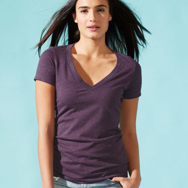 Women’s CVC Deep V-Neck T-Shirt Thumbnail