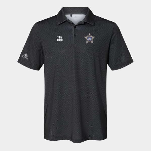 YPD Officer Adidas Diamond Dot Print Polo Thumbnail